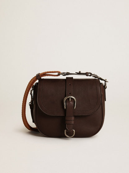 Women's Francis Bag small in dark brown leather - Golden Goose Women