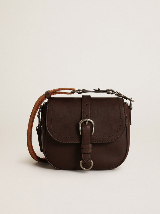 Women's Francis Bag small in dark brown leather - Golden Goose Women