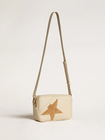 Star Bag in butter-colored hammered leather with Swarovski crystal star - Golden Goose Women