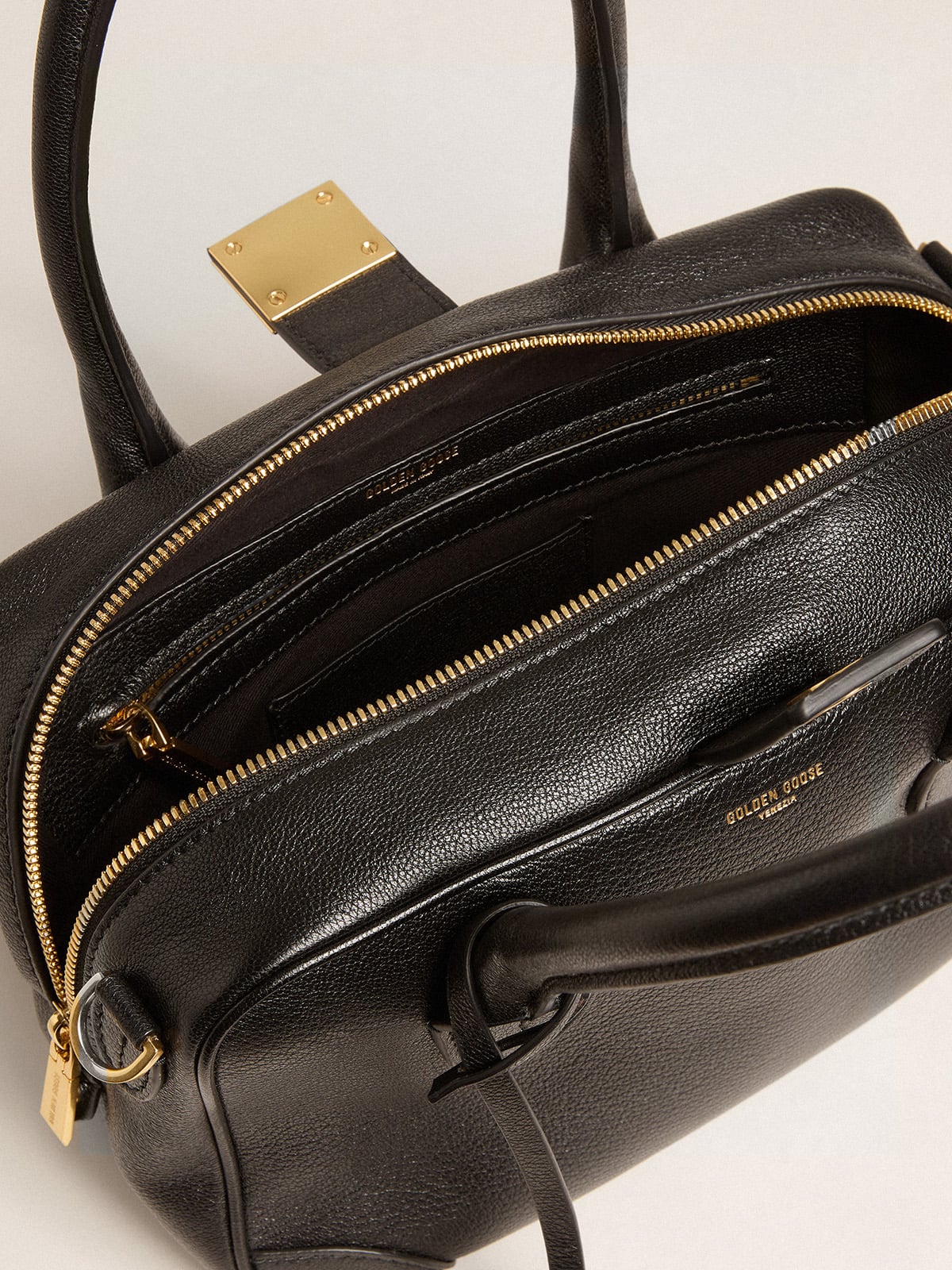 Vita Bag in black sheepskin leather with gold details - Golden Goose Women