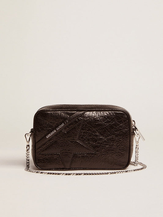 Women's Mini Star Bag in black glossy leather with tone-on-tone star - Golden Goose Women