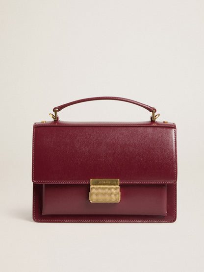 Venezia Bag in burgundy boarded leather with gold details - Golden Goose Women
