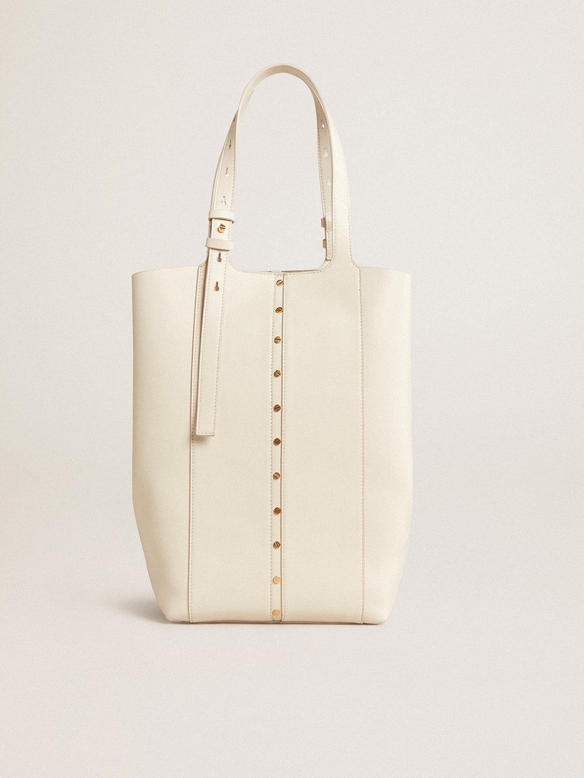 24/7 Bag North South in butter-colored leather with adjustable handles - Golden Goose Women