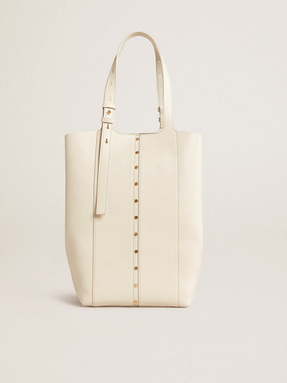 24/7 Bag North South in butter-colored leather with adjustable handles - Golden Goose Women