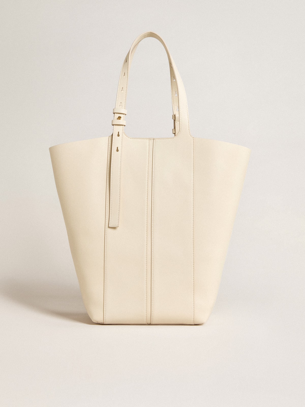 24/7 Bag North South in butter-colored leather with adjustable handles - Golden Goose Women