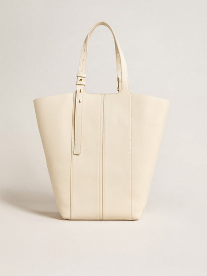 24/7 Bag North South in butter-colored leather with adjustable handles - Golden Goose Women
