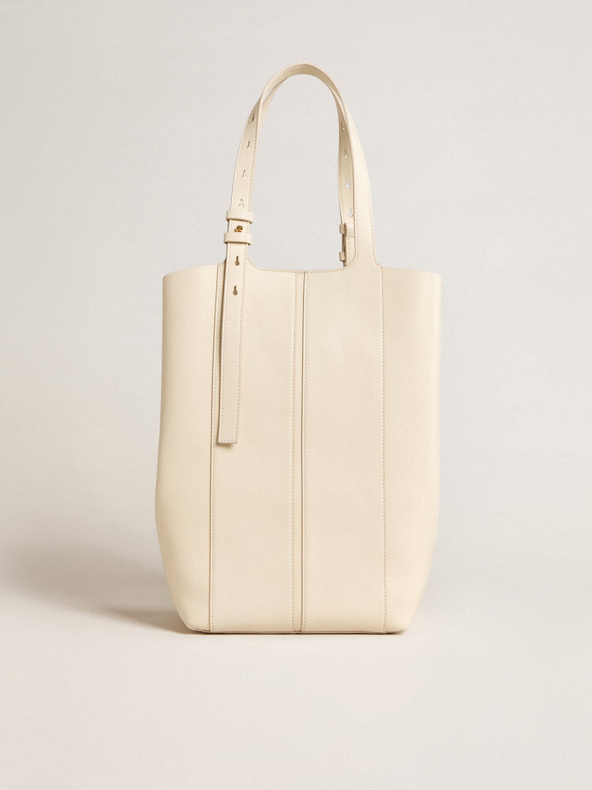 24/7 Bag North South in butter-colored leather with adjustable handles - Golden Goose Women