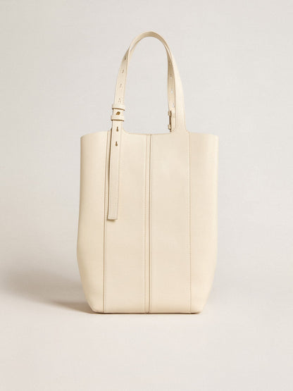 24/7 Bag North South in butter-colored leather with adjustable handles - Golden Goose Women
