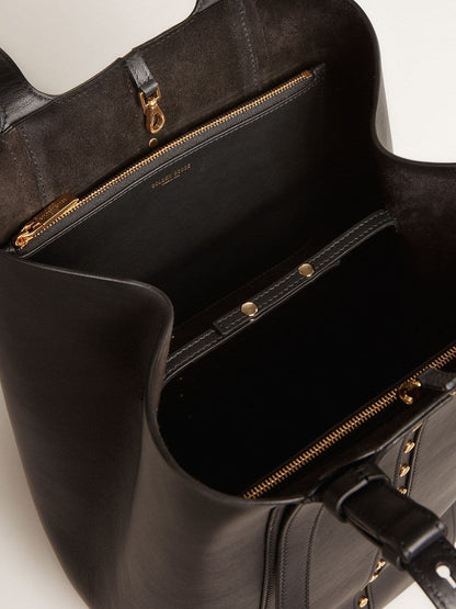 24/7 Bag North South in black leather with adjustable handles - Golden Goose Women