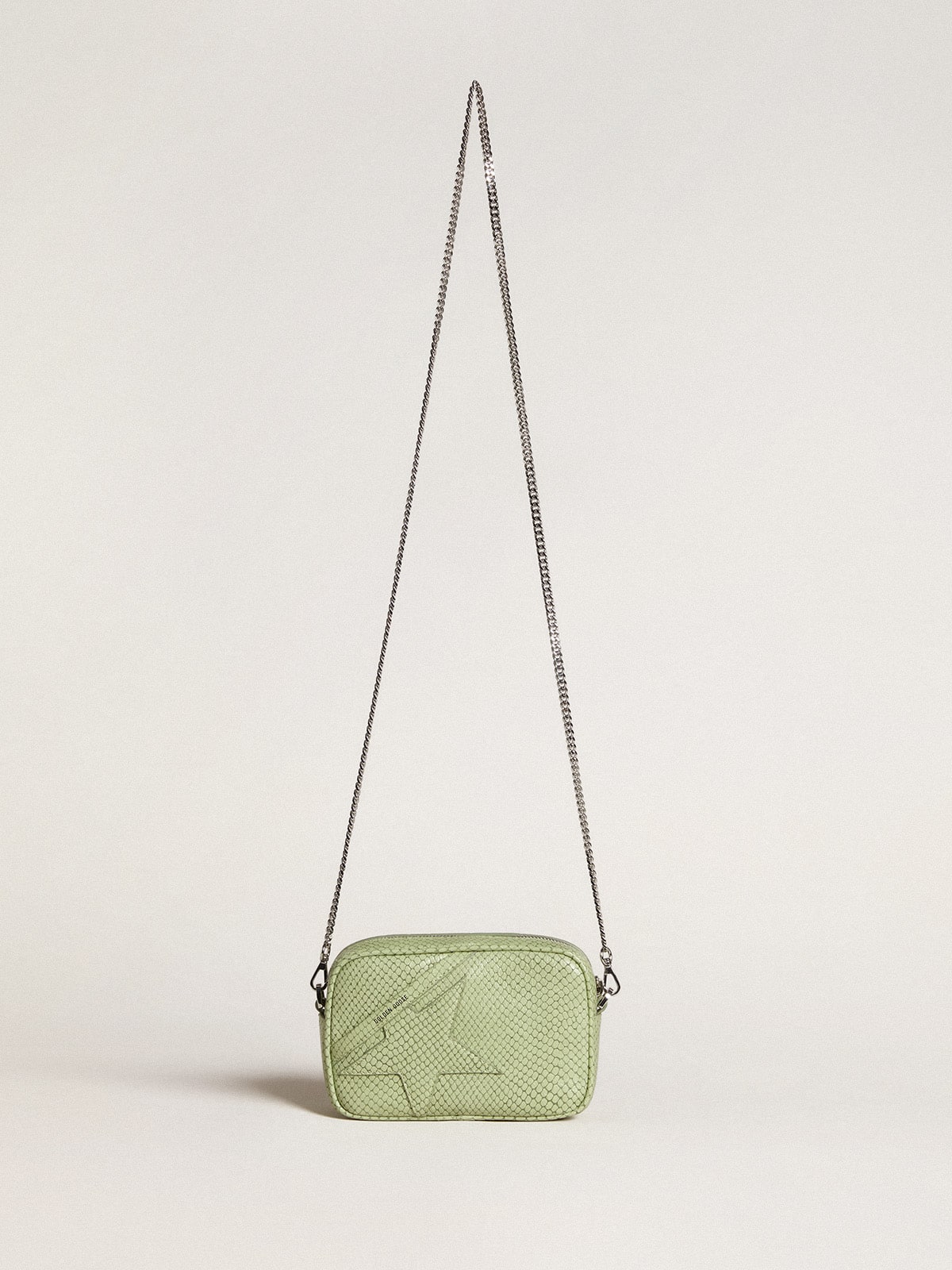 Mini Star Bag in light green snake-print leather - Golden Goose Women