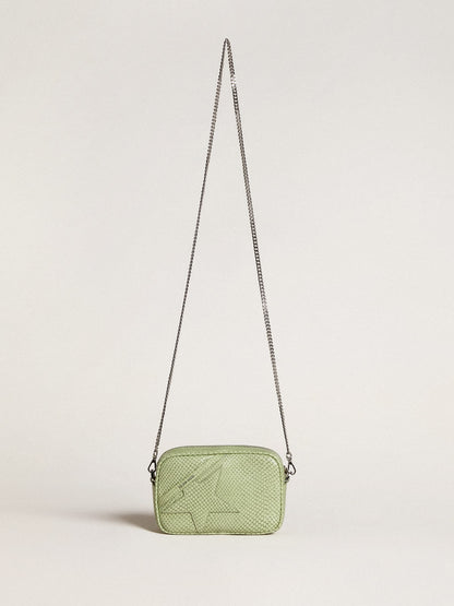 Mini Star Bag in light green snake-print leather - Golden Goose Women