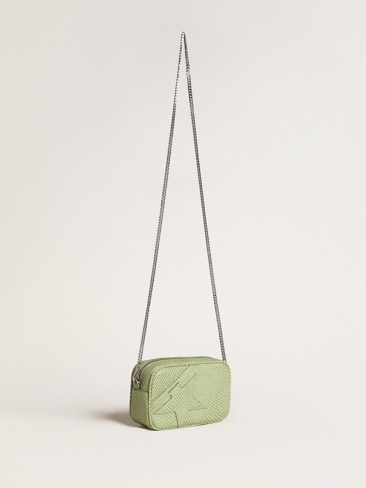 Mini Star Bag in light green snake-print leather - Golden Goose Women
