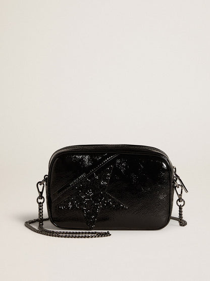 Mini Star Bag in black leather with Swarovski crystal star - Golden Goose Women