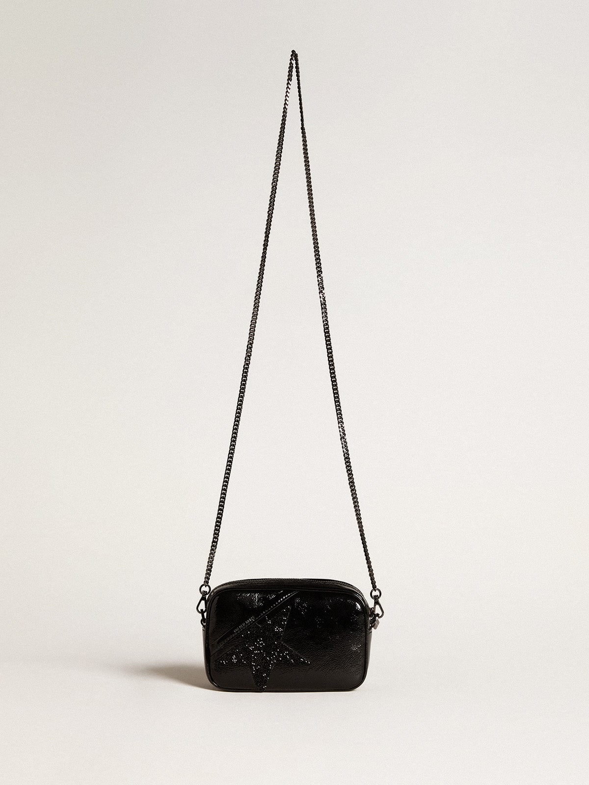 Mini Star Bag in black leather with Swarovski crystal star - Golden Goose Women