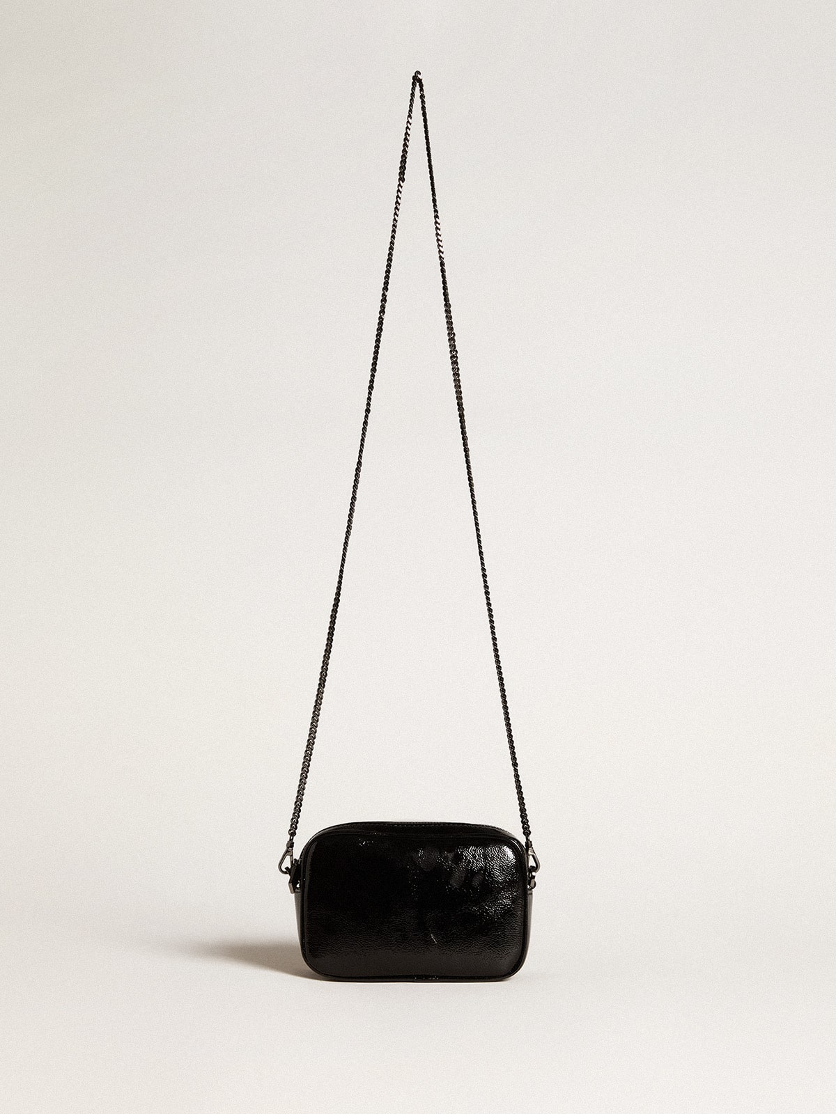 Mini Star Bag in black leather with Swarovski crystal star - Golden Goose Women