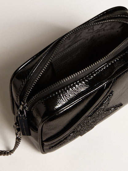 Mini Star Bag in black leather with Swarovski crystal star - Golden Goose Women