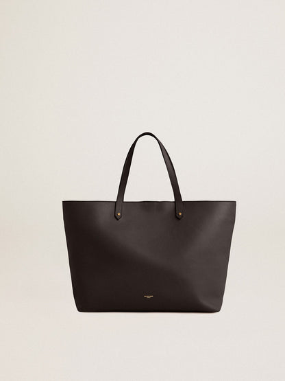 Black Pasadena Bag made of smooth leather with gold logo - Golden Goose Women