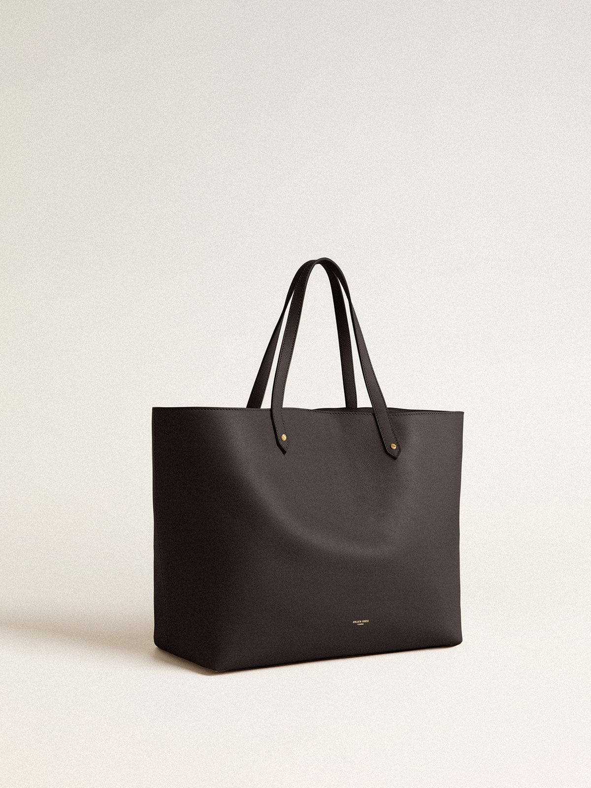 Black Pasadena Bag made of smooth leather with gold logo - Golden Goose Women