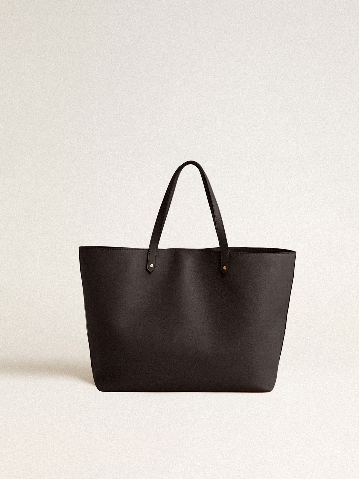 Black Pasadena Bag made of smooth leather with gold logo - Golden Goose Women