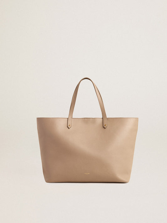 Dove-gray Pasadena Bag in smooth leather with gold logo - Golden Goose Women