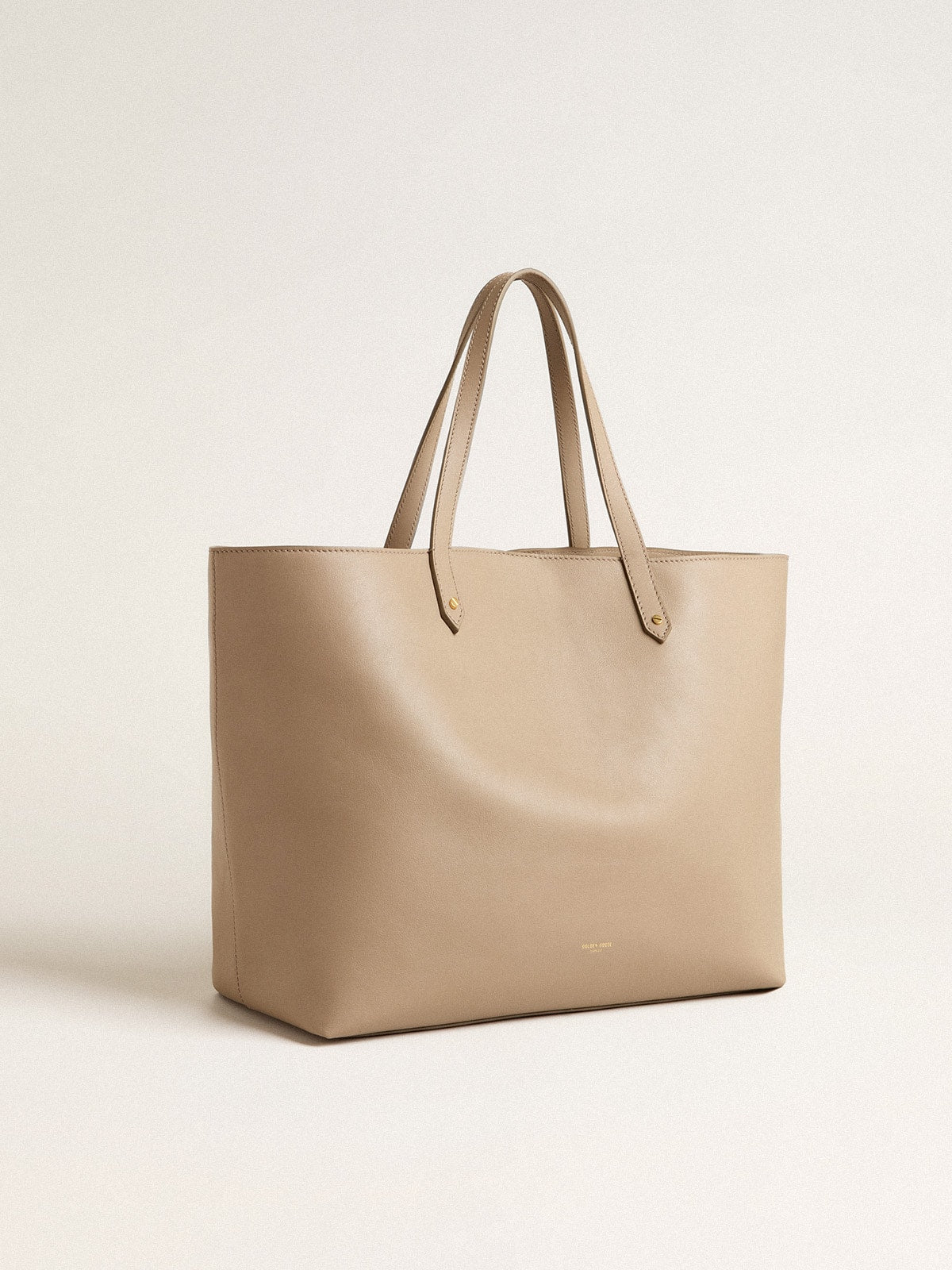 Dove-gray Pasadena Bag in smooth leather with gold logo - Golden Goose Women