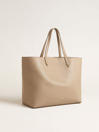 Dove-gray Pasadena Bag in smooth leather with gold logo - Golden Goose Women
