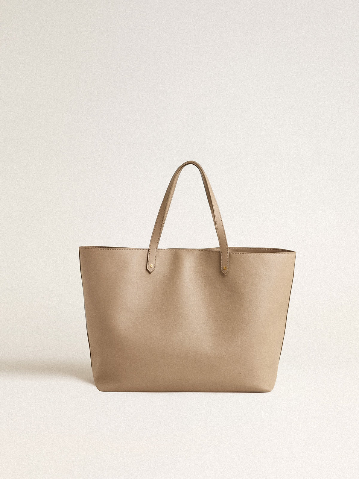 Dove-gray Pasadena Bag in smooth leather with gold logo - Golden Goose Women
