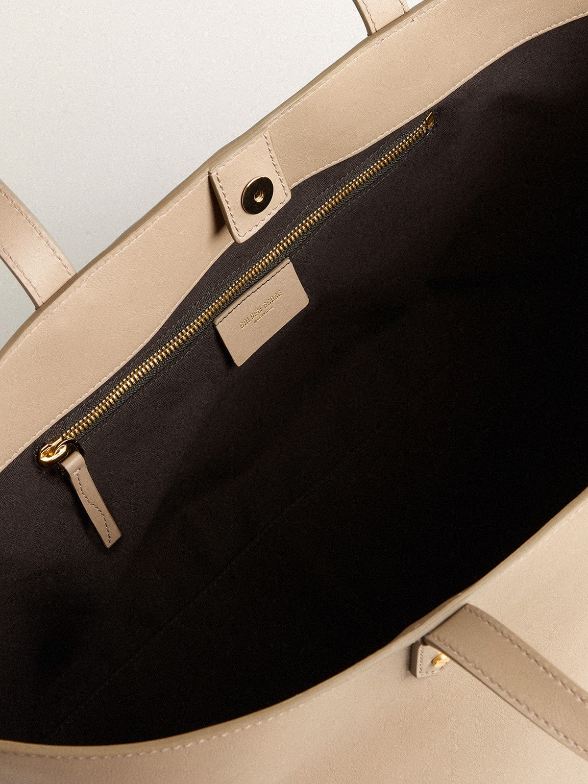 Dove-gray Pasadena Bag in smooth leather with gold logo - Golden Goose Women