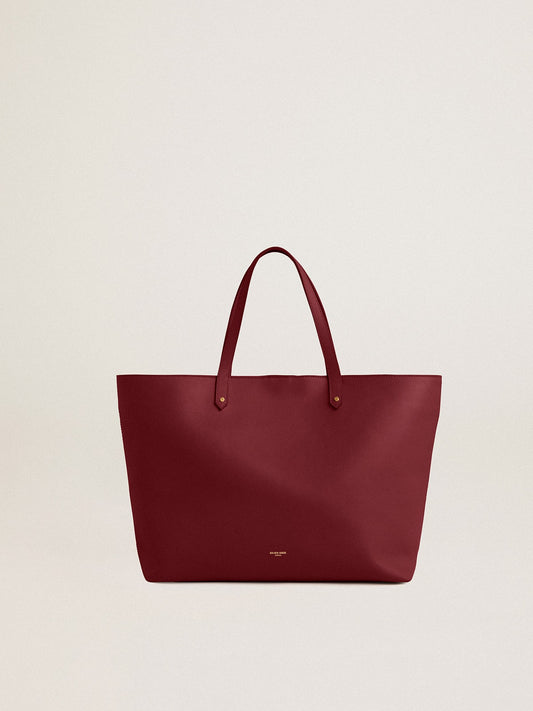 Burgundy Pasadena Bag in smooth leather with gold logo - Golden Goose Women