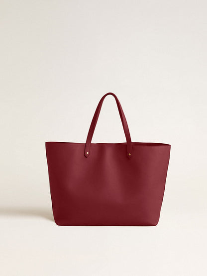 Burgundy Pasadena Bag in smooth leather with gold logo - Golden Goose Women