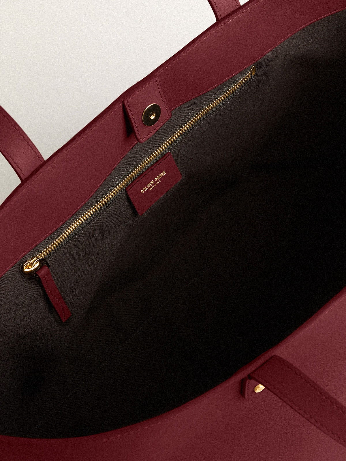 Burgundy Pasadena Bag in smooth leather with gold logo - Golden Goose Women