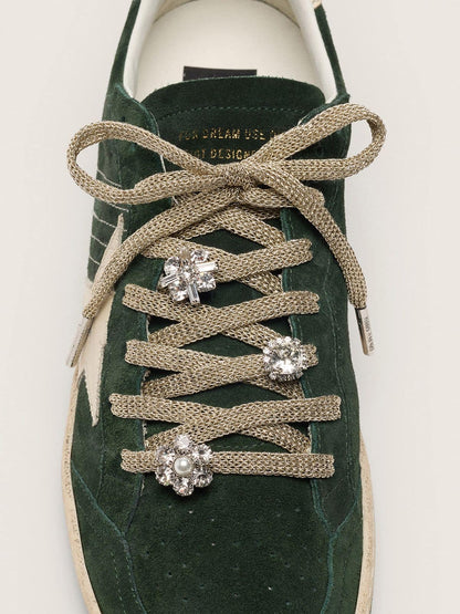 Skins braided gold-colored laces with shimmering charms - Golden Goose Women|Men