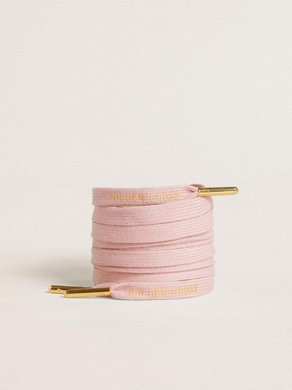Pink cotton laces with contrasting gold logo - Golden Goose Women|Men