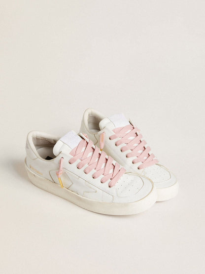 Pink cotton laces with contrasting gold logo - Golden Goose Women|Men