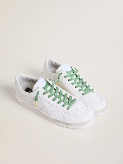Aqua-green Lurex laces with contrasting black logo - Golden Goose Women|Men