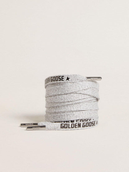 Gray cotton laces with contrasting black logo - Golden Goose Women|Men