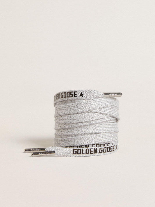 Gray cotton laces with contrasting black logo - Golden Goose Women|Men