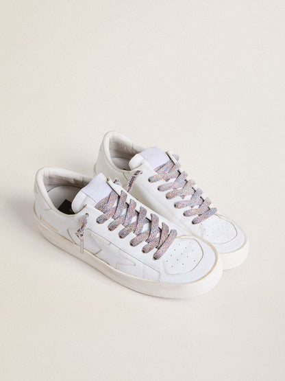 Multicolor Lurex laces with contrasting black logo - Golden Goose Women|Men