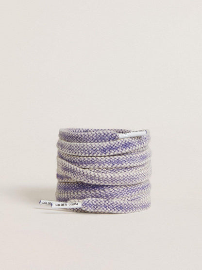 Worn-purple cotton laces with logoed aglet - Golden Goose Women|Men