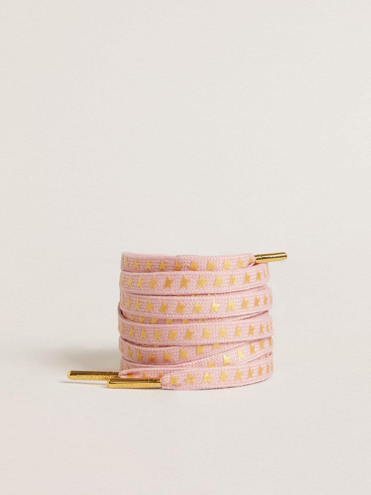 Pink cotton laces with contrasting gold stars - Golden Goose Women|Men