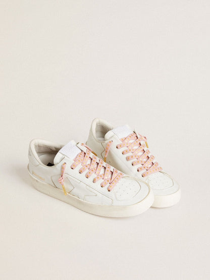 Pink cotton laces with contrasting gold stars - Golden Goose Women|Men