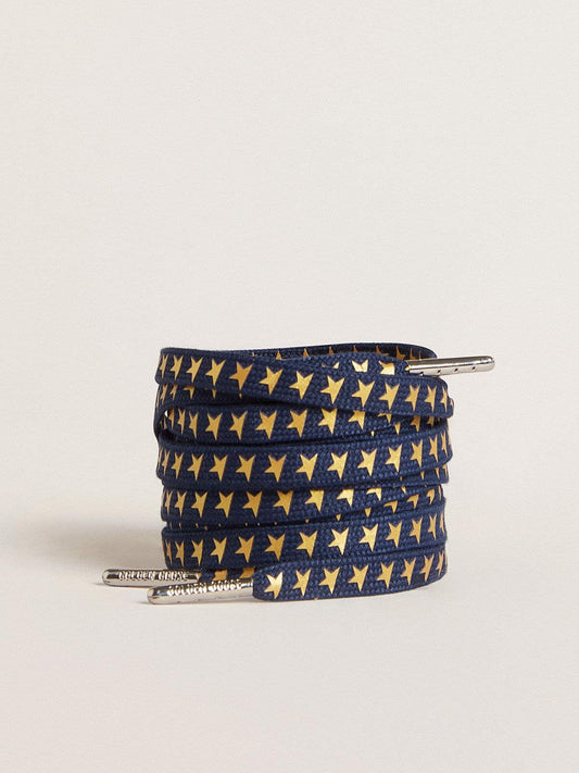 Navy-blue laces with contrasting gold stars - Golden Goose Women|Men