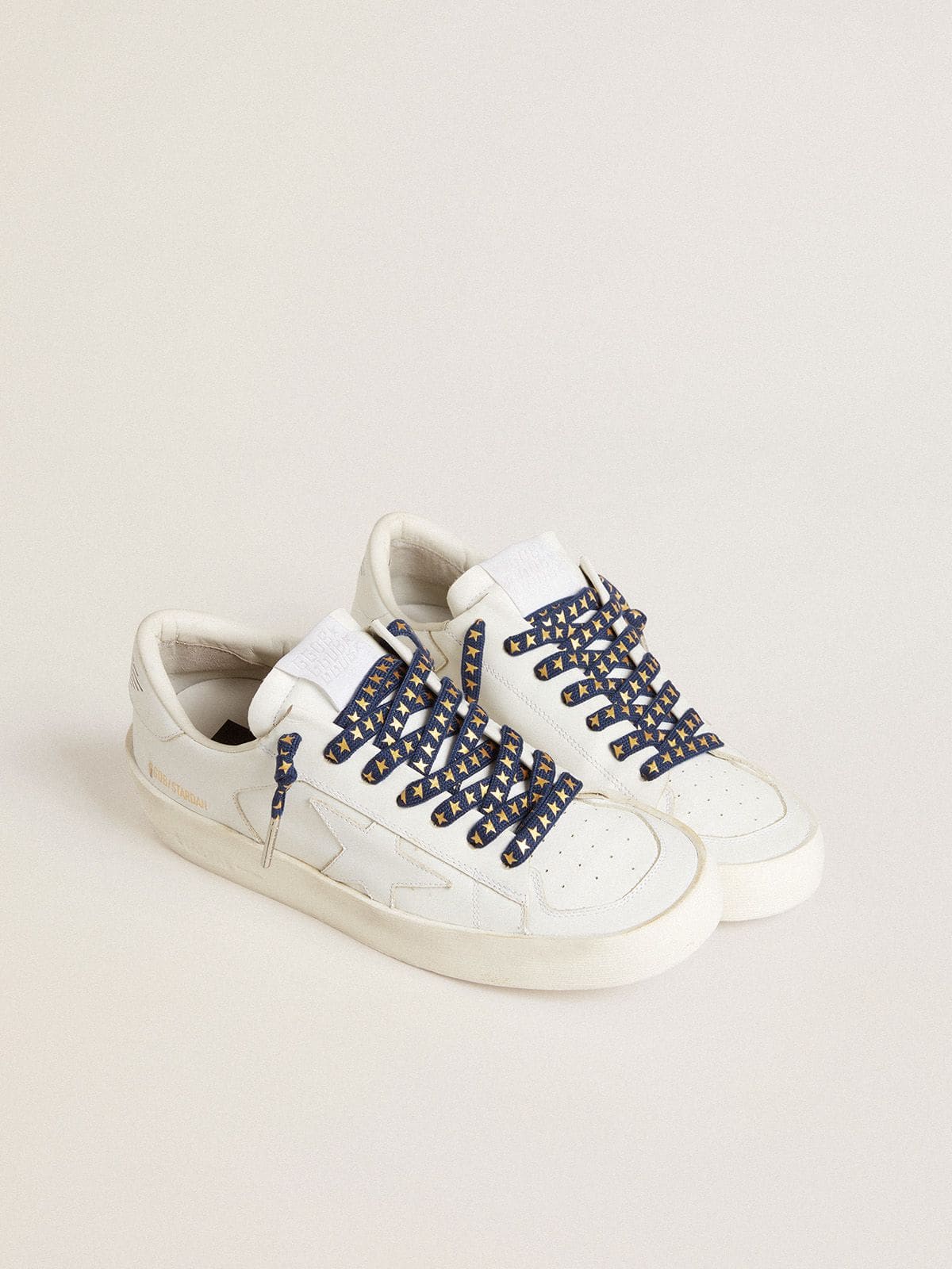 Navy-blue laces with contrasting gold stars - Golden Goose Women|Men