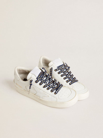 Navy-blue laces with contrasting gold stars - Golden Goose Women|Men