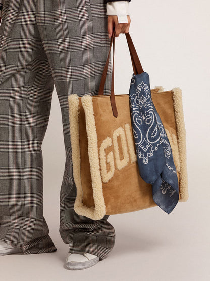 Denim-blue Golden Collection scarf with paisley pattern - Golden Goose Women|Men