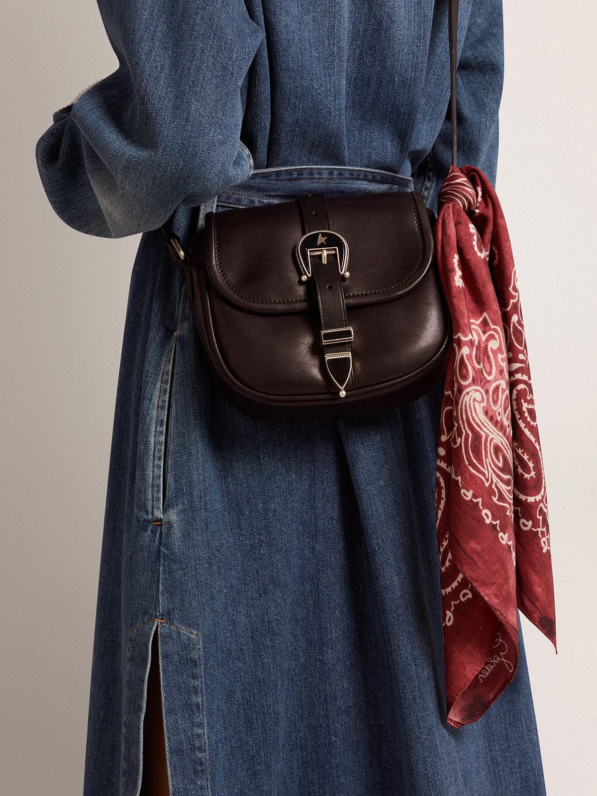 Women’s burgundy scarf | Golden Goose - Golden Goose Women|Men