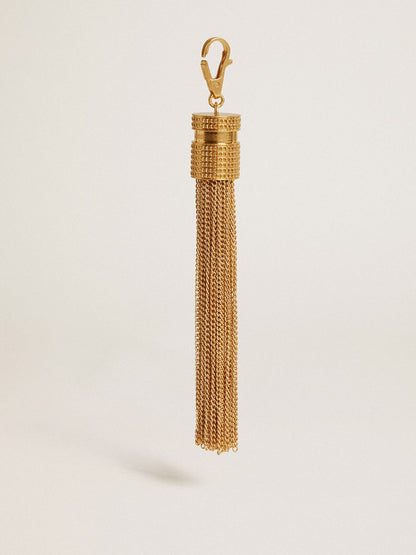Tassel-shaped charm in antique gold-colored brass - Golden Goose Women
