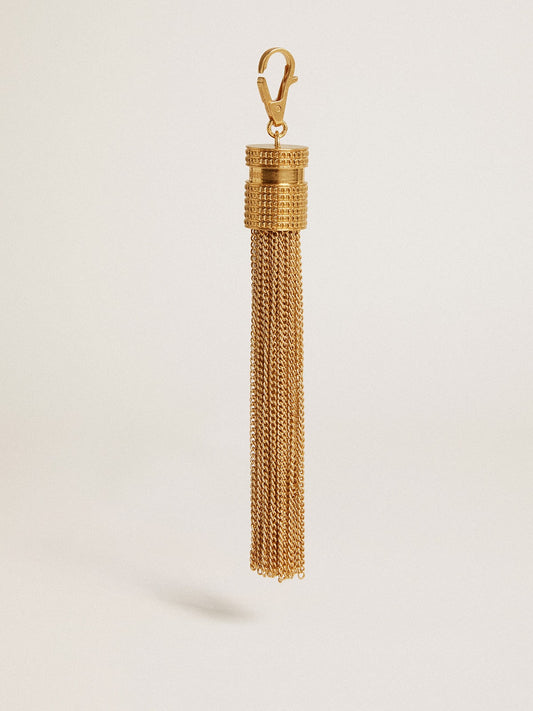 Tassel-shaped charm in antique gold-colored brass - Golden Goose Women