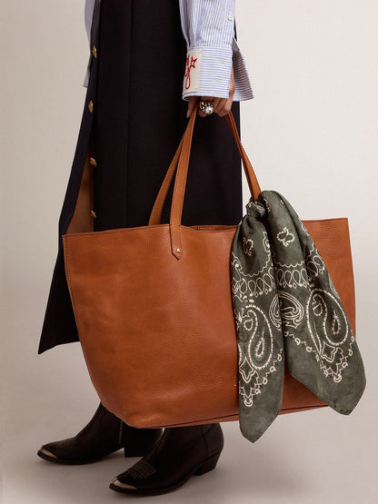 Moss-green scarf with paisley pattern - Golden Goose Women|Men