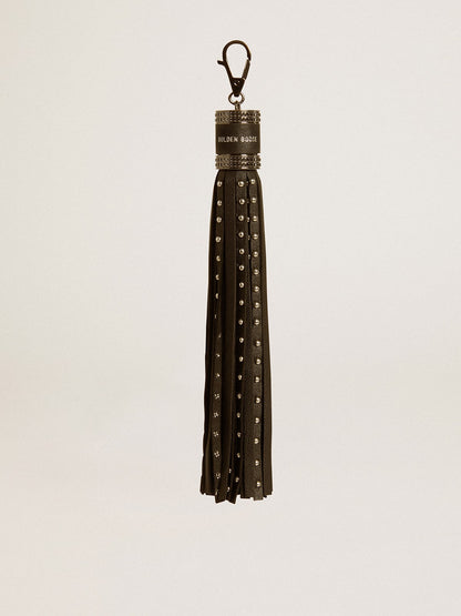 Charm in black nappa leather with studs and metal details - Golden Goose Women